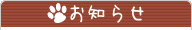 お知らせ